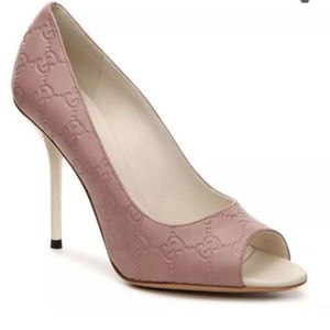 GUCCI GUCCISIMA ALEPPO PEEP TOE PUMP